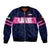 (Custom Personalised) United Arab Emirates UAE Cricket Sleeve Zip Bomber Jacket Falcon Unique - Navy LT8 - Wonder Print Shop