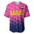 (Custom Personalised) United Arab Emirates UAE Cricket Baseball Jersey Falcon Unique - Pink LT8 - Wonder Print Shop