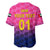 (Custom Personalised) United Arab Emirates UAE Cricket Baseball Jersey Falcon Unique - Pink LT8 - Wonder Print Shop