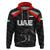 Custom United Arab Emirates UAE CrickeHoodie Falcon Special Black LT8 - Wonder Print Shop