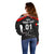 (Custom Personalised) United Arab Emirates UAE Cricket Off Shoulder Sweater Falcon Special - Black LT8 - Wonder Print Shop