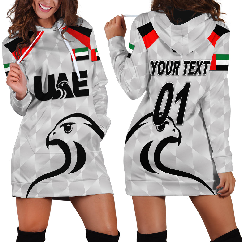 (Custom Personalised) United Arab Emirates UAE Cricket Hoodie Dress Falcon Special - Grey LT8 - Wonder Print Shop