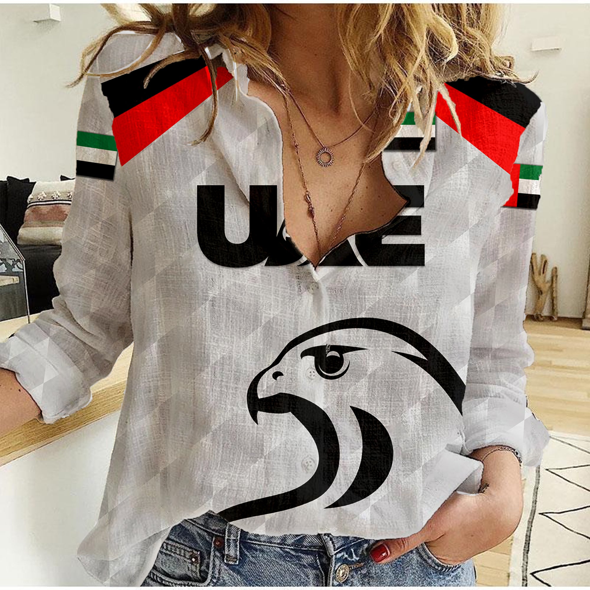 custom-personalised-united-arab-emirates-uae-cricket-women-casual-shirt-falcon-special-grey