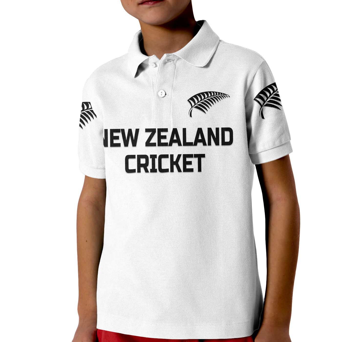 Custom New Zealand Cricket Polo Shirt for Kid Silver Fern Unique White LT8 - Wonder Print Shop