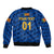 (Custom Personalised) Sri Lanka Cricket Bomber Jacket The Lions Unique - Blue LT8 - Wonder Print Shop