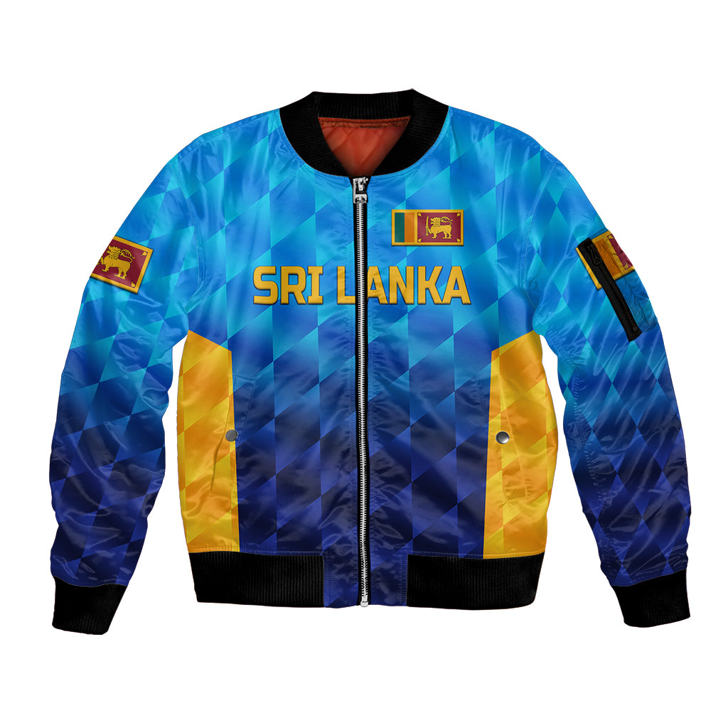 custom-personalised-sri-lanka-cricket-sleeve-zip-bomber-jacket-the-lions-unique-gradient-blue