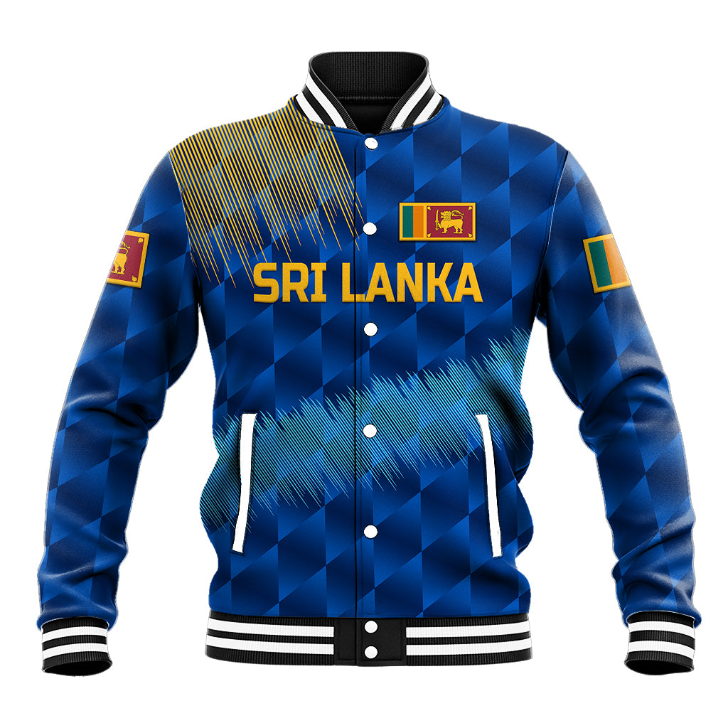 (Custom Personalised) Sri Lanka Cricket Baseball Jacket The Lions Special - Blue LT8 - Wonder Print Shop