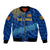 (Custom Personalised) Sri Lanka Cricket Bomber Jacket The Lions Special - Blue LT8 - Wonder Print Shop