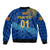 (Custom Personalised) Sri Lanka Cricket Bomber Jacket The Lions Special - Blue LT8 - Wonder Print Shop