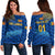 (Custom Personalised) Sri Lanka Cricket Off Shoulder Sweater The Lions Special - Blue LT8 - Wonder Print Shop