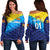 (Custom Personalised) Sri Lanka Cricket Off Shoulder Sweater The Lions Special - Gradient Blue LT8 - Wonder Print Shop