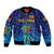 (Custom Personalised) Sri Lanka Cricket Bomber Jacket The Lions Pride Version - Blue LT8 - Wonder Print Shop