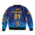 (Custom Personalised) Sri Lanka Cricket Bomber Jacket The Lions Pride Version - Blue LT8 - Wonder Print Shop