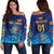 (Custom Personalised) Sri Lanka Cricket Off Shoulder Sweater The Lions Pride Version - Blue LT8 - Wonder Print Shop