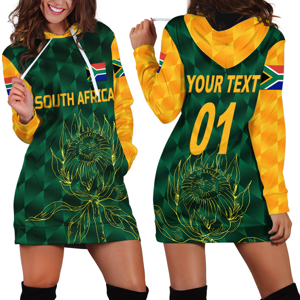 (Custom Personalised) South Africa Proteas Cricket Hoodie Dress Simple - Green LT8 - Wonder Print Shop