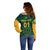 (Custom Personalised) South Africa Proteas Cricket Off Shoulder Sweater Simple - Green LT8 - Wonder Print Shop