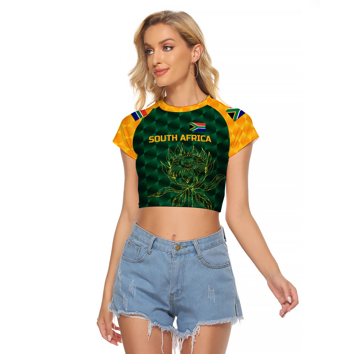 custom-personalised-south-africa-proteas-cricket-raglan-cropped-t-shirt-simple-green