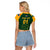 (Custom Personalised) South Africa Proteas Cricket Raglan Cropped T Shirt Simple - Green LT8 - Wonder Print Shop