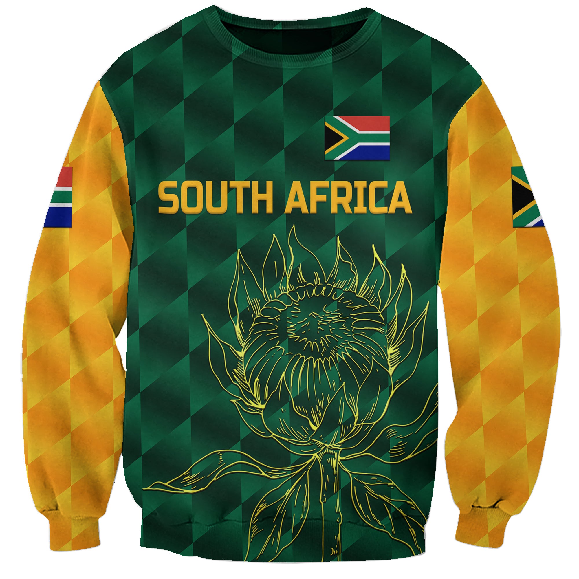 custom-personalised-south-africa-proteas-cricket-sweatshirt-simple-green