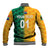 (Custom Personalised) South Africa Proteas Cricket Baseball Jacket Simple - Yellow LT8 - Wonder Print Shop