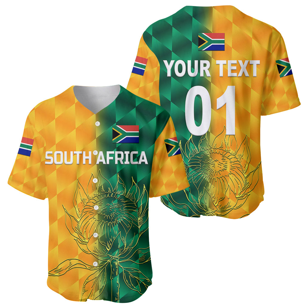 (Custom Personalised) South Africa Proteas Cricket Baseball Jersey Simple - Yellow LT8 - Wonder Print Shop