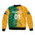 (Custom Personalised) South Africa Proteas Cricket Bomber Jacket Simple - Yellow LT8 - Wonder Print Shop