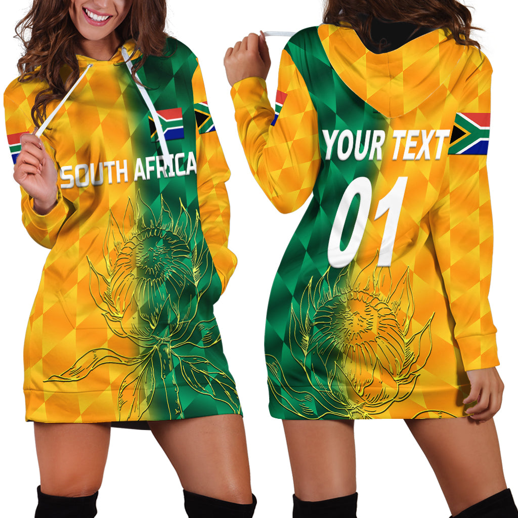 (Custom Personalised) South Africa Proteas Cricket Hoodie Dress Simple - Yellow LT8 - Wonder Print Shop