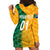 (Custom Personalised) South Africa Proteas Cricket Hoodie Dress Simple - Yellow LT8 - Wonder Print Shop