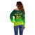 (Custom Personalised) South Africa Proteas Cricket Off Shoulder Sweater Simple - Gradient Green LT8 - Wonder Print Shop