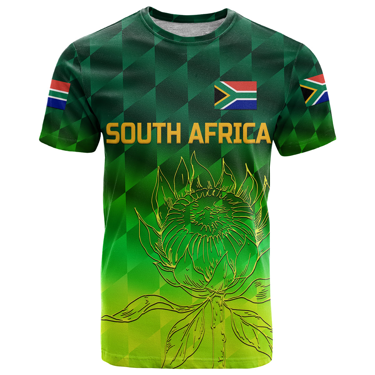 custom-personalised-south-africa-proteas-cricket-t-shirt-simple-gradient-green