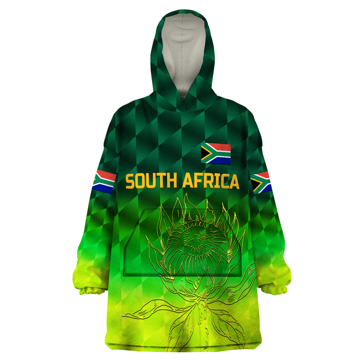 custom-personalised-south-africa-proteas-cricket-wearable-blanket-hoodie-simple-gradient-green