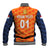 (Custom Personalised) Netherlands Cricket Dutch Lion Baseball Jacket Unique Orange LT8 - Wonder Print Shop