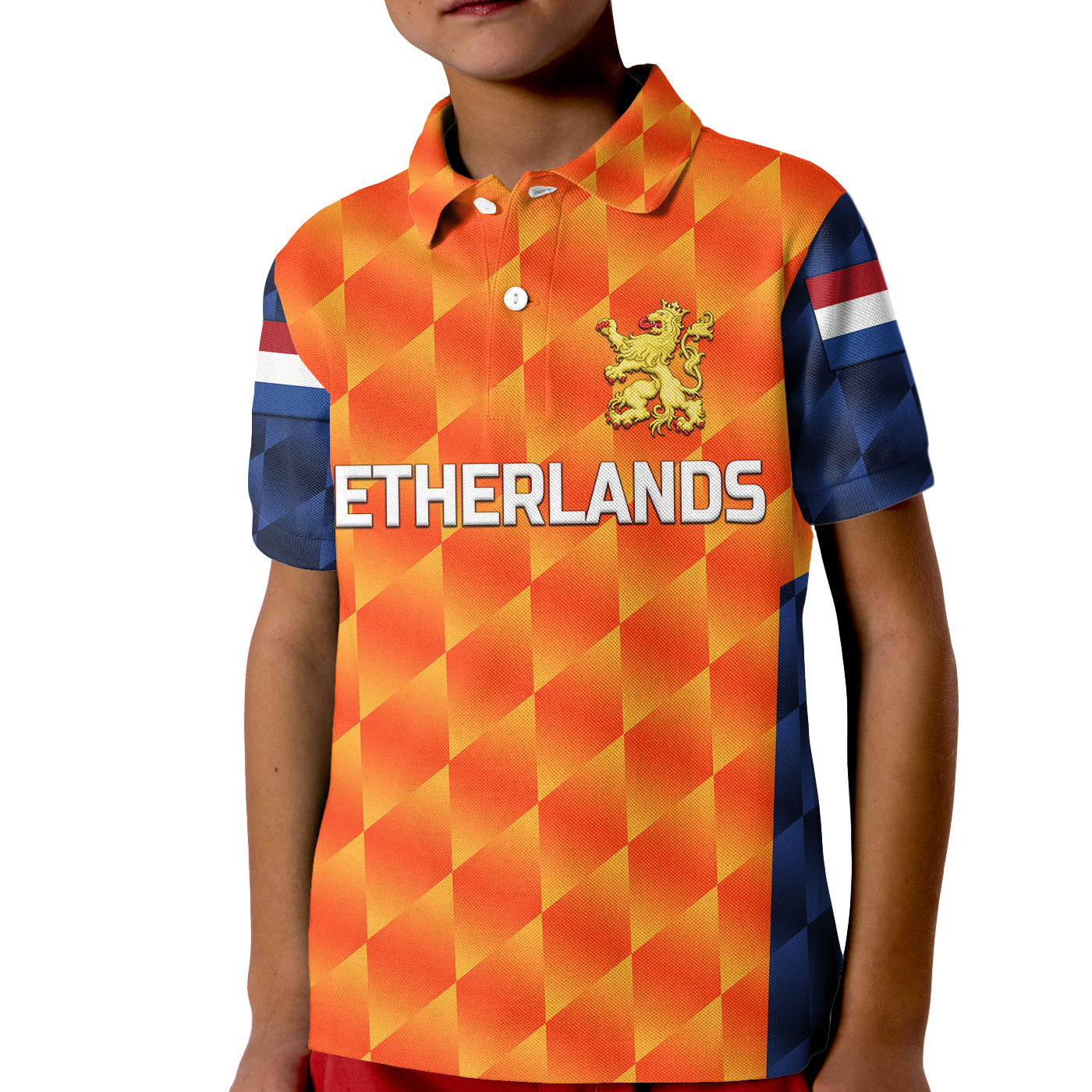 Custom Netherlands Cricket Polo Shirt Dutch Lion for Kid Unique Orange LT8 - Wonder Print Shop