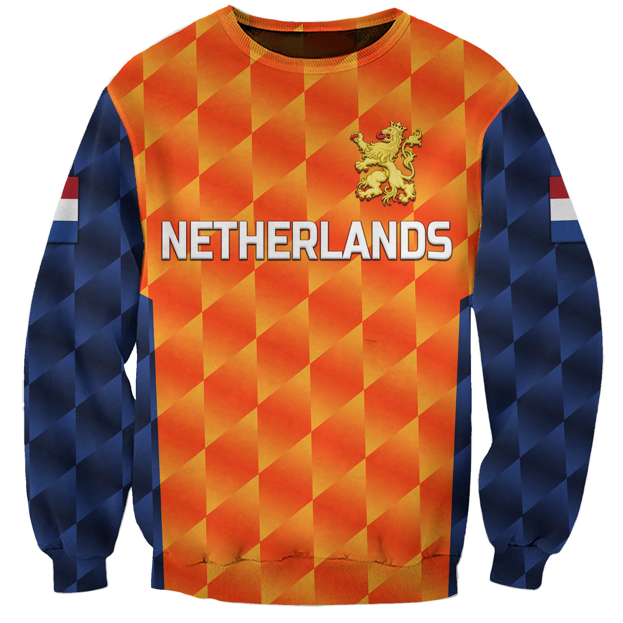 custom-personalised-netherlands-cricket-dutch-lion-sweatshirt-unique-orange