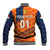 (Custom Personalised) Netherlands Cricket Dutch Lion Baseball Jacket Special Orange LT8 - Wonder Print Shop