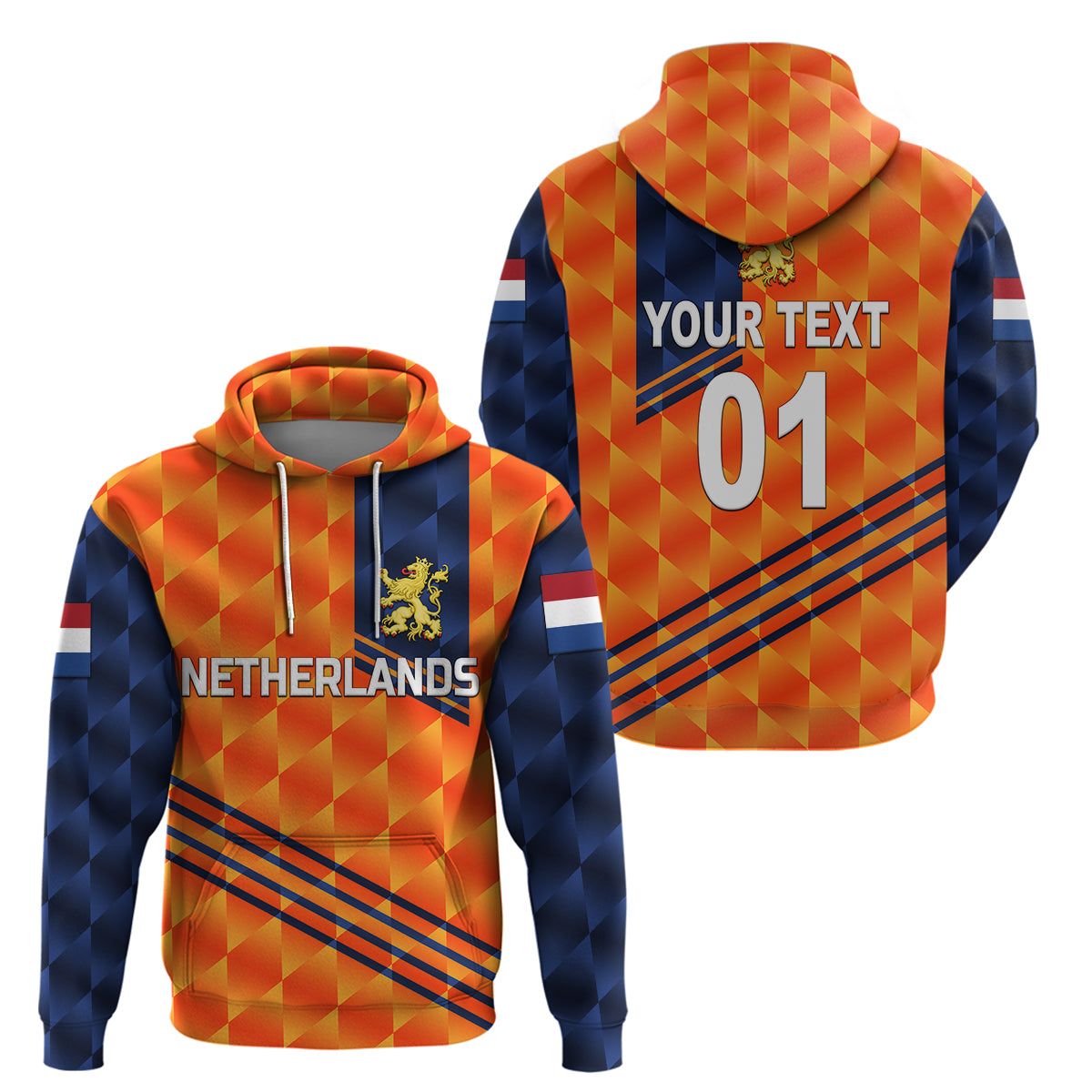 Custom Netherlands Cricket Dutch Lion Hoodie Special Orange LT8 - Wonder Print Shop