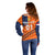 (Custom Personalised) Netherlands Cricket Dutch Lion Off Shoulder Sweater Special Orange LT8 - Wonder Print Shop