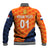 (Custom Personalised) Netherlands Cricket Dutch Lion Baseball Jacket Pride Version Orange LT8 - Wonder Print Shop