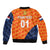 (Custom Personalised) Netherlands Cricket Dutch Lion Bomber Jacket Pride Version Orange LT8 - Wonder Print Shop