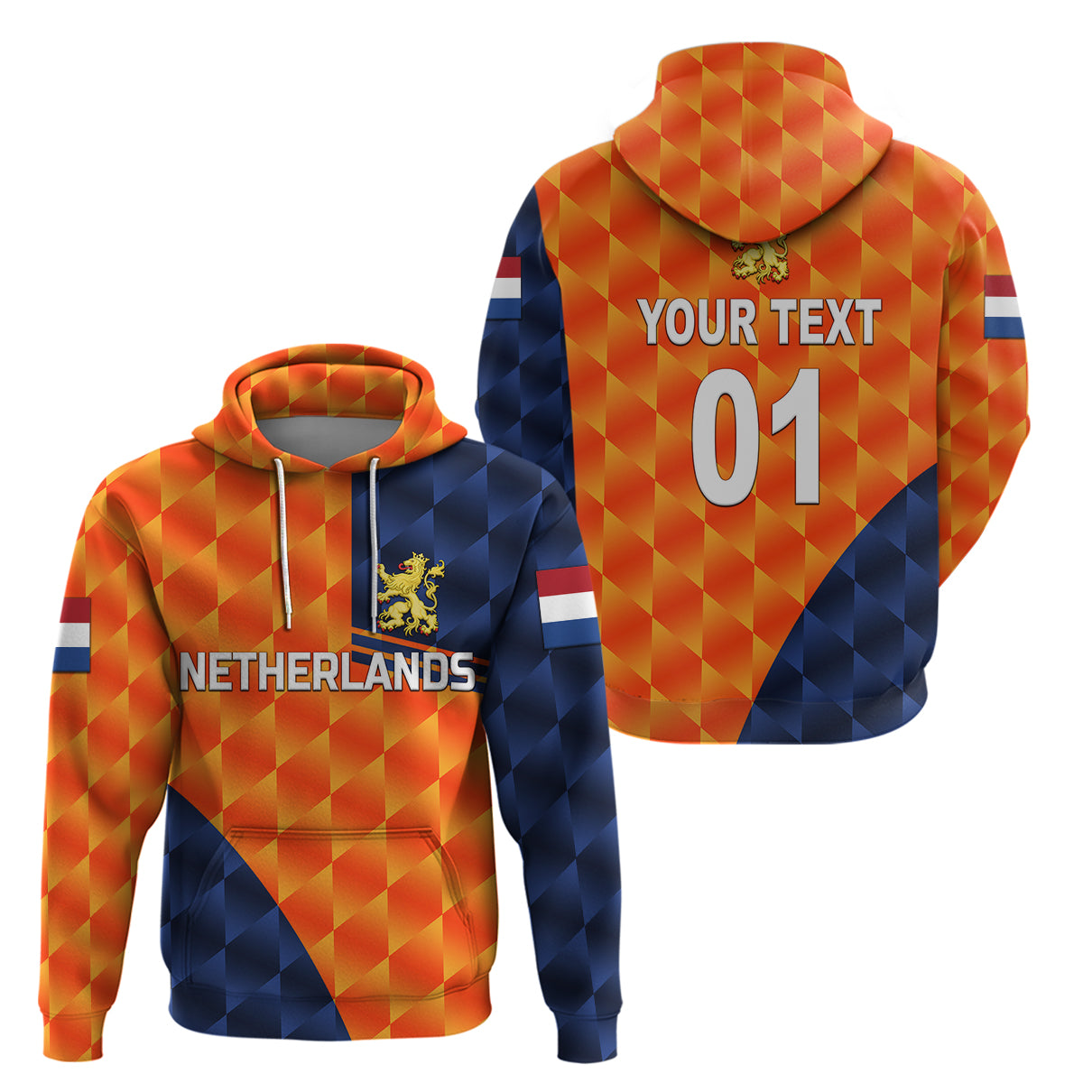 Custom Netherlands Cricket Dutch Lion Hoodie Pride Version Orange LT8 - Wonder Print Shop