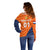 (Custom Personalised) Netherlands Cricket Dutch Lion Off Shoulder Sweater Pride Version Orange LT8 - Wonder Print Shop