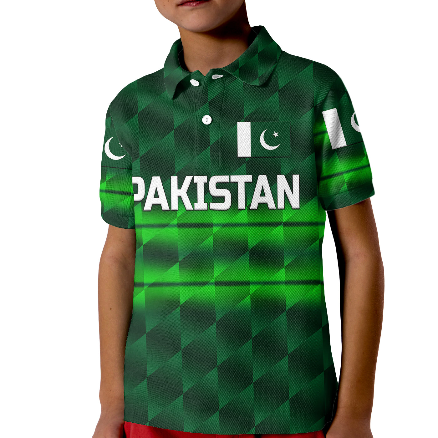 Custom Pakistan Cricket Polo Shirt for Kid Pak Shaheens Unique Dark Green LT8 - Wonder Print Shop