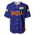 (Custom Personalised) India Cricket Baseball Jersey Men In Blue Unique - Blue LT8 - Wonder Print Shop