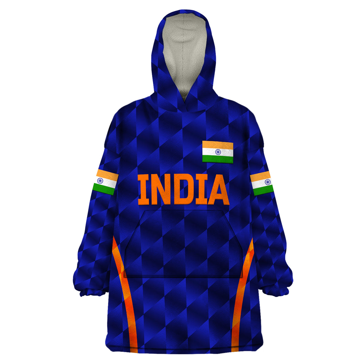 custom-personalised-india-cricket-wearable-blanket-hoodie-men-in-blue-unique-blue