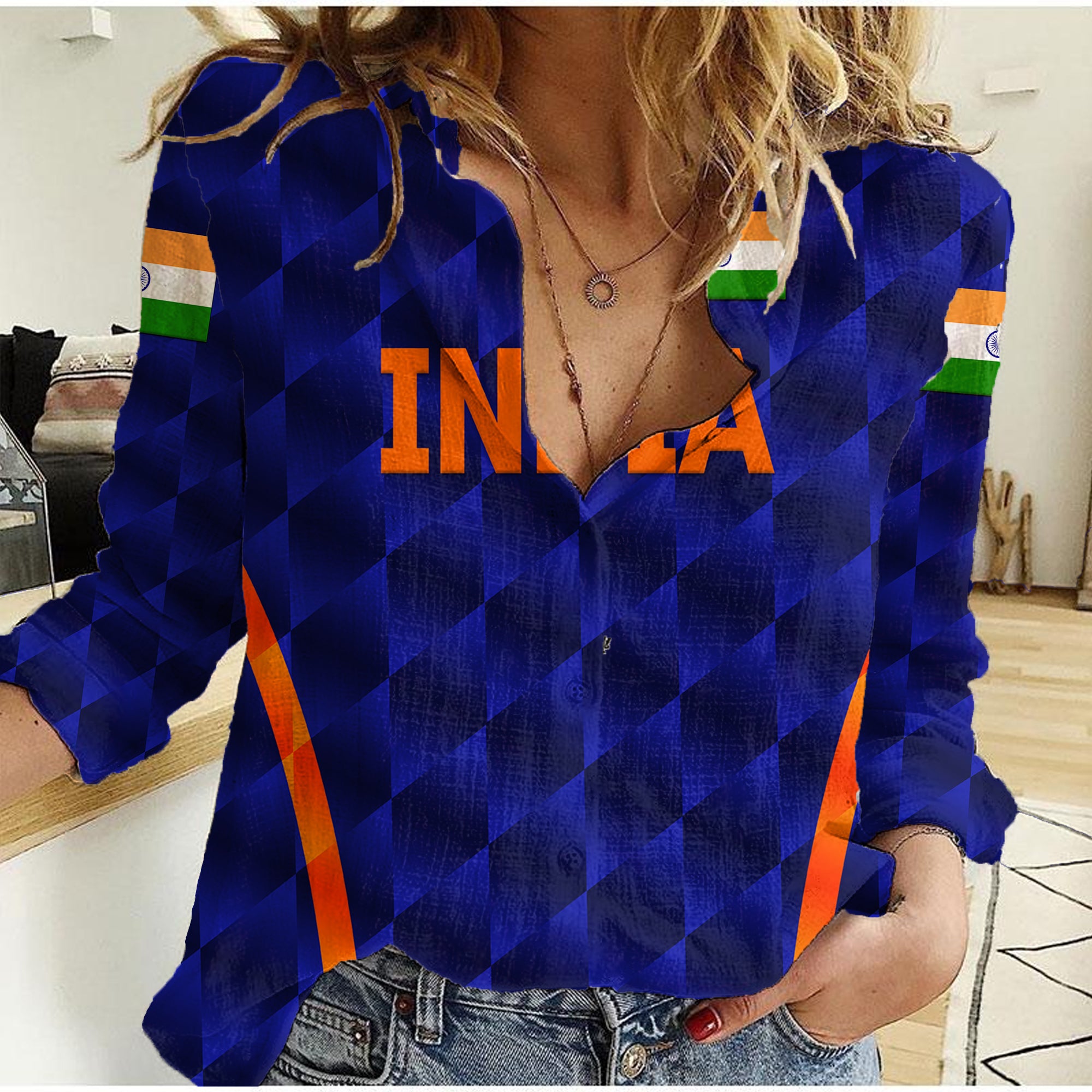 custom-personalised-india-cricket-women-casual-shirt-men-in-blue-unique-blue