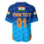 (Custom Personalised) India Cricket Baseball Jersey Men In Blue Unique - Gradient Blue LT8 - Wonder Print Shop