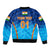 (Custom Personalised) India Cricket Bomber Jacket Men In Blue Unique - Gradient Blue LT8 - Wonder Print Shop