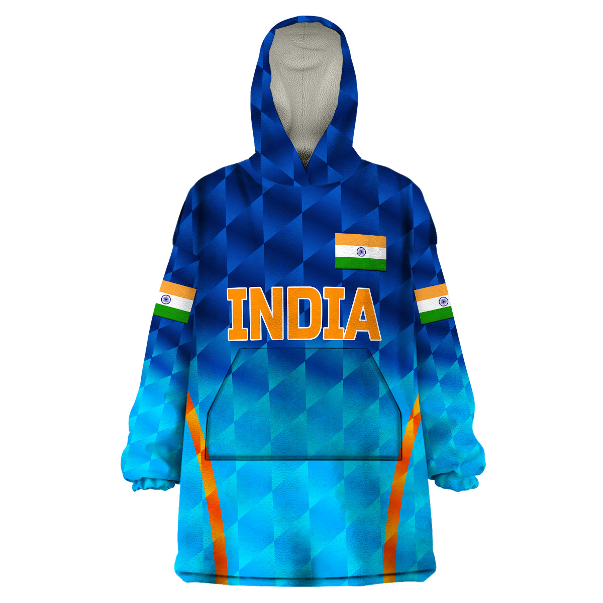 custom-personalised-india-cricket-wearable-blanket-hoodie-men-in-blue-unique-gradient-blue