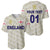 (Custom Personalised) England Cricket Baseball Jersey Unique - Beige LT8 - Wonder Print Shop