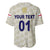 (Custom Personalised) England Cricket Baseball Jersey Unique - Beige LT8 - Wonder Print Shop